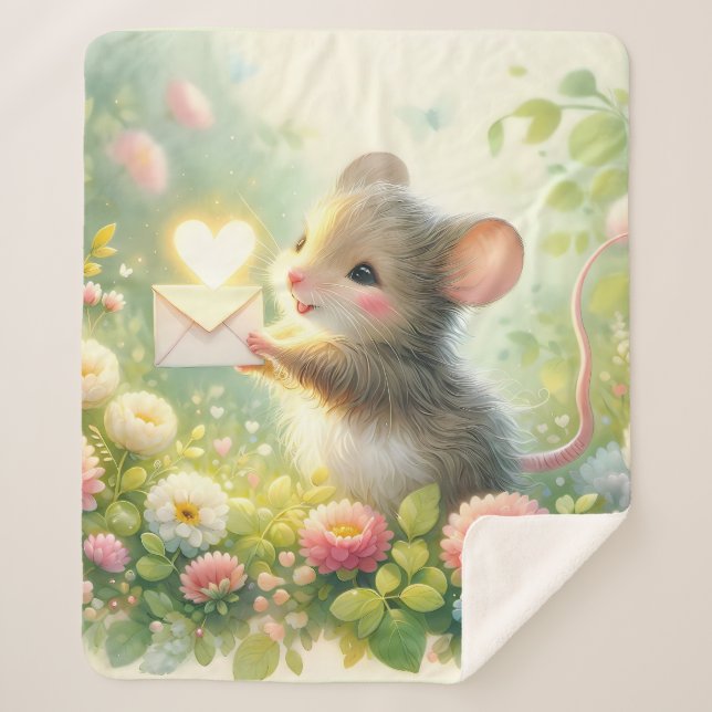 Cottage Mouse Love Letter Meadow Sherpadecke (Vorderseite)