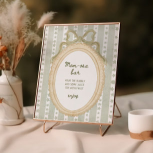 Cottage Pear Baby Shower Mom-osa Bar   Poster