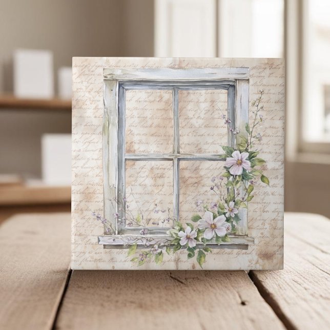 Cottage rustikale Holzfenster Blume Bauernhof Fliese (Von Creator hochgeladen)