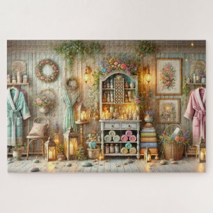 Cottage-Spa-Rückzugsort Gemütliches Wellness-Zimme Puzzle