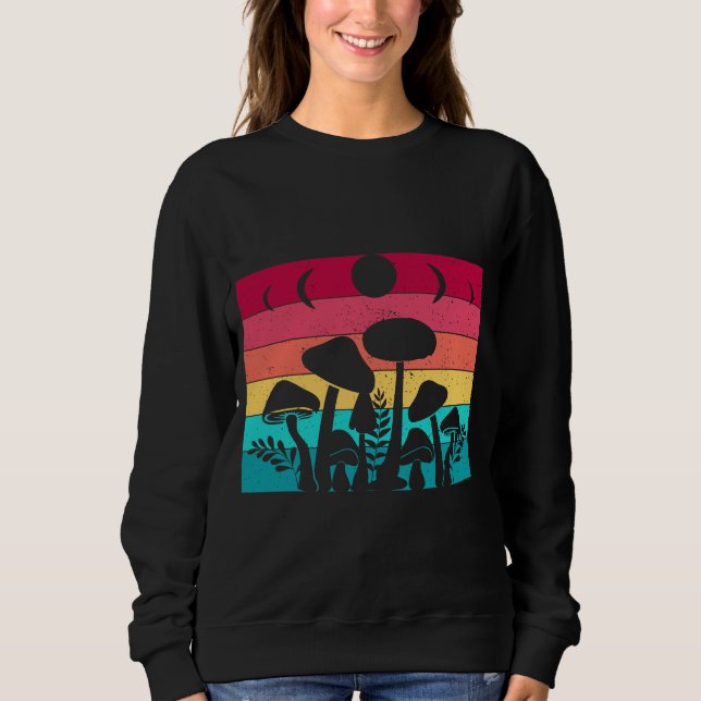 Cottage Sweatshirt Mushroom ästhetische Retro (Vorderseite)