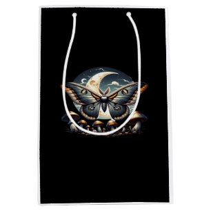 Cottage Whimsigoth Moth Pilze im Mondschein Mittlere Geschenktüte