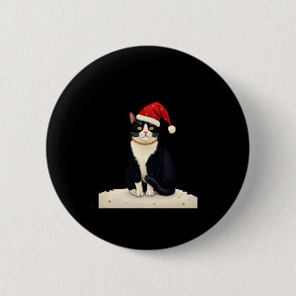 Cottagecore Anzugkatze Lustiges Weihnachten Ästhet Button