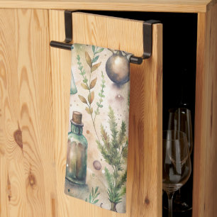 Cottagecore-Apothekerflaschen Botanisch Geschirrtuch
