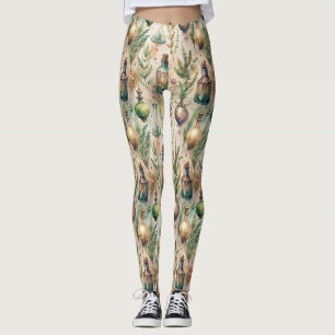 Cottagecore-Apothekerflaschen Botanisch Leggings
