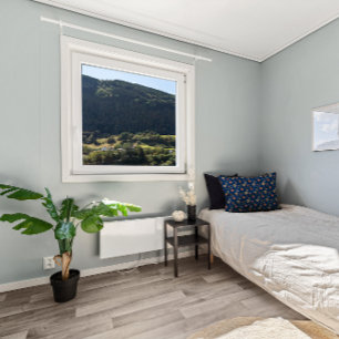 CottageCore Aquarellfarben Blume blaues Muster Dekokissen