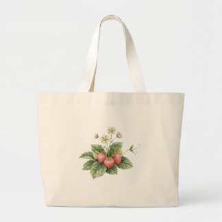 Cottagecore-Ästhetik-Erdbeere-Wasserfarbe-Tasche Jumbo Stoffbeutel