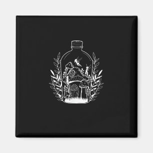 Cottagecore-Ästhetik-Flaschenpilzhaus-Fee Magnet