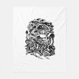Cottagecore-Ästhetik-Frosch-Pilz-Goblincore-Kunst Fleecedecke