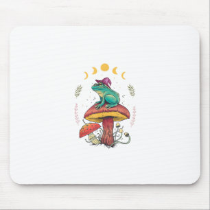 Cottagecore-Ästhetik Goblincore Frosch Zauberer Au Mousepad