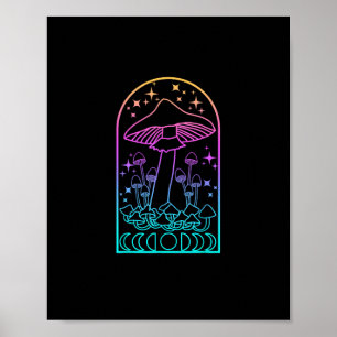 Cottagecore-Ästhetik Goblincore Pilz Akademie Poster