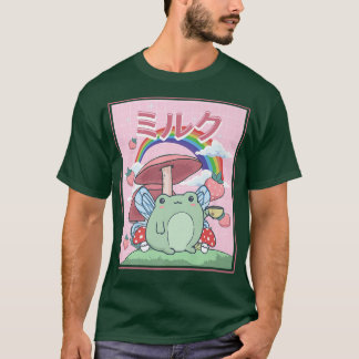 Cottagecore-Ästhetik Kawaii-Feenzauberfrosch-Tee-P T-Shirt