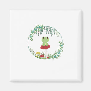 Cottagecore-Ästhetik Kawaii-Frosch Goblincore Nied Magnet