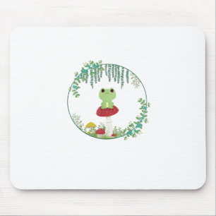 Cottagecore-Ästhetik Kawaii Frosch Goblincore Nied Mousepad