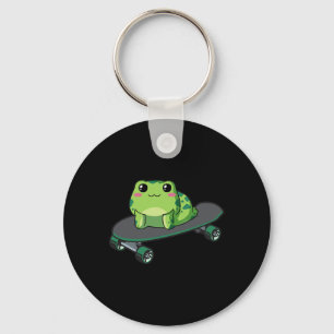 Cottagecore-Ästhetik Kawaii Skateboarding Frosch S Schlüsselanhänger