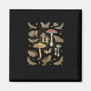 Cottagecore-Ästhetik Pilz Frosch Schmetterling Gob Magnet