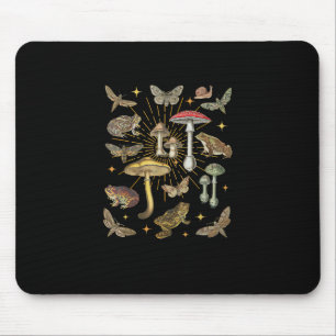 Cottagecore-Ästhetik Pilz Frosch Schmetterling Gob Mousepad