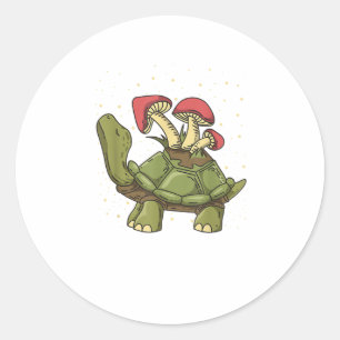 Cottagecore-Ästhetik Pilz Schildkröte Gob Runder Aufkleber