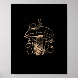 Cottagecore-Ästhetik Pilz Schnecke Goblincore Mein Poster