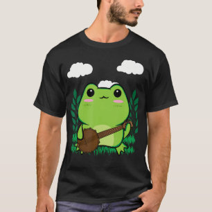 Cottagecore-Ästhetik Süße Kawaii-Frosch spielt Ban T-Shirt