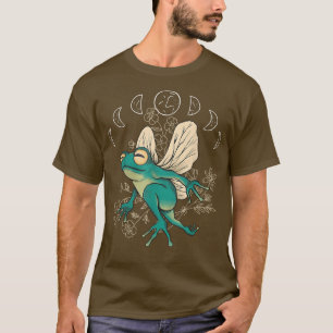 Cottagecore Ästhetischer Frosch Fairy Celestial Mo T-Shirt