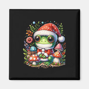 CottageCore Ästhetischer Frosch Weihnachtsmuschel Magnet