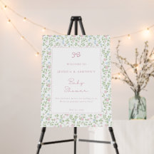 Cottagecore-Baby-Shower-Willkommensschild