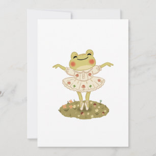 Cottagecore-Ballett-Frosch-Pilz-Kunst Einladung
