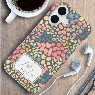 Cottagecore-Blumen-Handyhülle – Personalisiertes G iPhone 16 Hülle