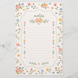 Cottagecore-Blumen-Schreibpapier Briefpapier