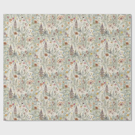 Cottagecore-Blumen-Wildblumen-Geschenkpapier Geschenkpapier
