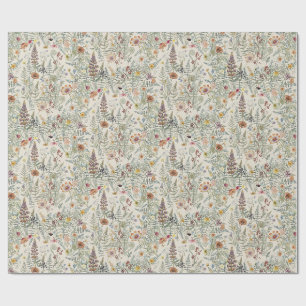 Cottagecore-Blumen-Wildblumen-Geschenkpapier Geschenkpapier
