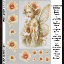 Cottagecore Blumenfee-Porträt FK1L Decoupage
