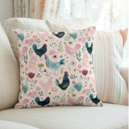 Cottagecore-Blumenhuhn Kissen