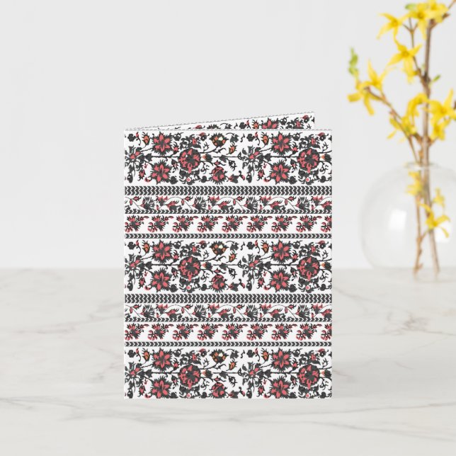 Cottagecore-Botanik-Blumenmuster Karte (Gelbe Blume)