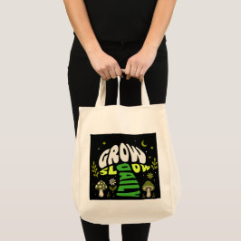 Cottagecore-Botanische-Typografie-Natur-Leinwand-E Tragetasche