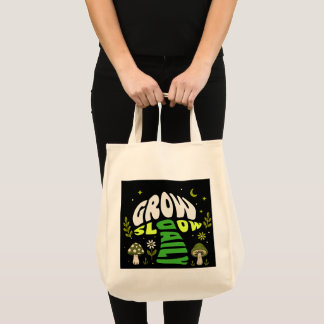 Cottagecore-Botanische-Typografie-Natur-Leinwand-E Tragetasche