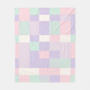 Cottagecore-Buffalo-Karo Pastell-Frühling Gemütlic Fleecedecke