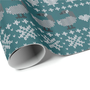 Cottagecore-Canadiana-Fair-Isle-Geschenkpapier Geschenkpapier