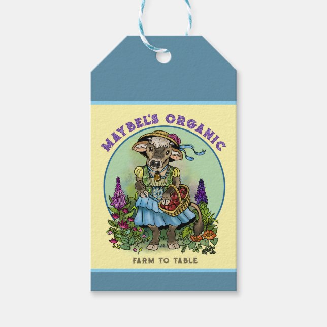 Cottagecore Cowgirl Geschenkanhänger (Vorderseite)