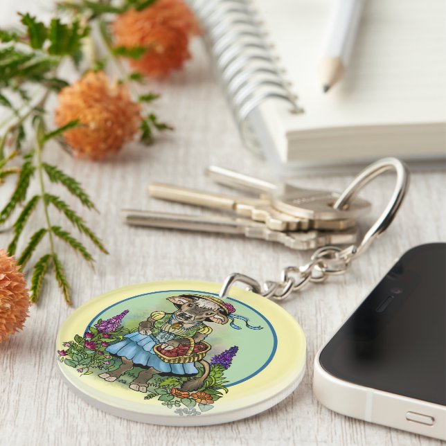 Cottagecore Cowgirl Schlüsselanhänger (Vorderseite rechts)