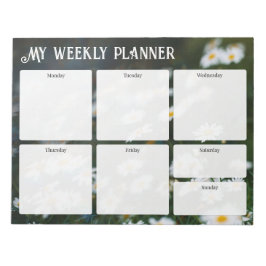 Cottagecore Daisy Garden Weekly Planner Notizblock