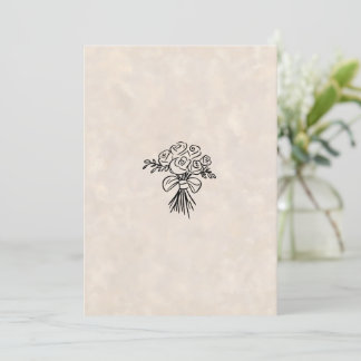 Cottagecore Dankeskarte | Blush-Rosenstrauß 