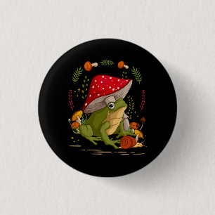 Cottagecore Fairycore Ästhetik Frosch Schnecke Pil Button
