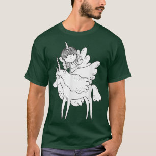 cottagecore Feen-Grunge-Cartoon-Einhorn Damen gr T-Shirt