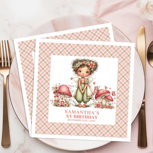 Cottagecore-Feen-Zauber-Gartenthemenparty Serviette (Cottagecore Fairy Whimsical Garden Theme Party Napkins)