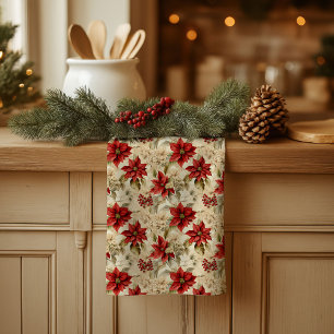 Cottagecore-Feiertags-Handtuch Vintage-Weihnachts- Geschirrtuch
