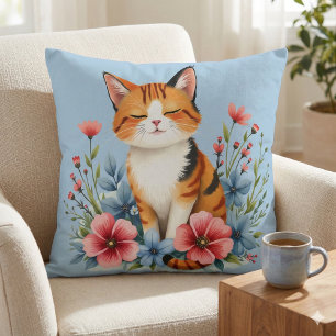 Cottagecore Floral Cat Kissen