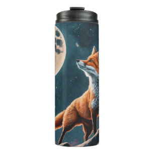 Cottagecore Floral Fox Ästhetische Goth Forest Gir Thermosbecher