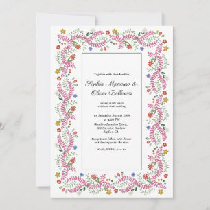 CottageCore Floral Wedding Einladung